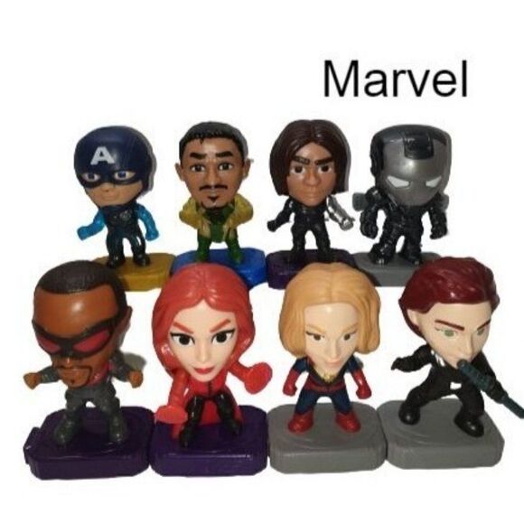 Marvel Super Hero McDonald Toys Lot 2 Bundle 8 Piece Set - Picture 1 of 4